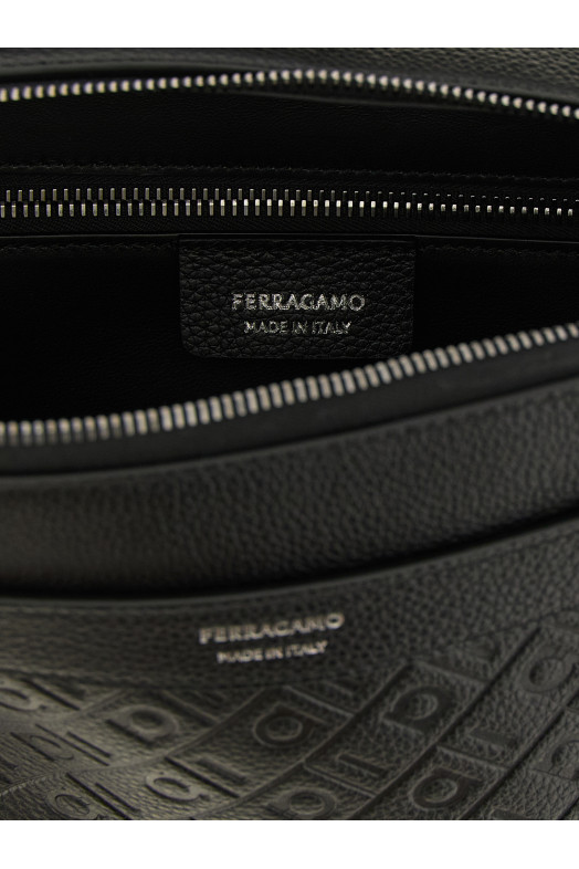 'Ferragamo Monogram' crossbody bag Black
