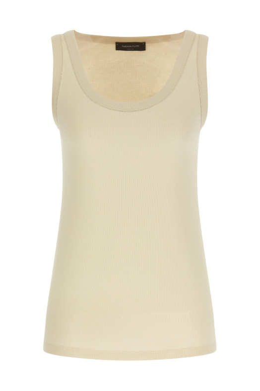 Diamond wire top Beige