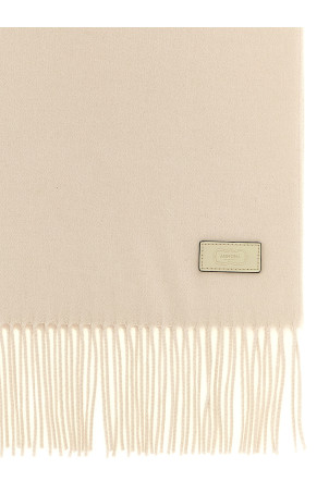 Silk and cashmere scarf Beige