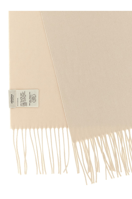 Silk and cashmere scarf Beige