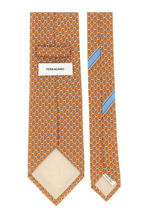 'Intreccio' tie orange