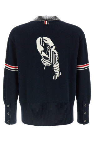 'Lobster' cardigan Blue