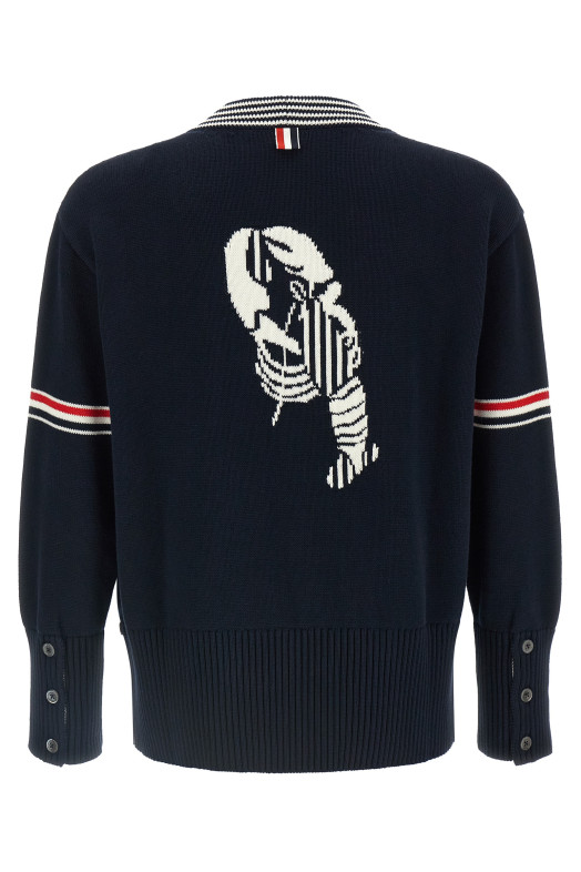 'Lobster' cardigan Blue