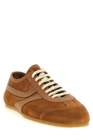 Suede sneakers Beige