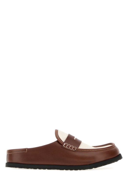 Two-tone canvas and nappa leather Naples slippers BIRKENSTOCK 1774 (1032470)