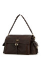 Dark brown leather shoulder bag PRADA (1BD391VNOO2DX8)