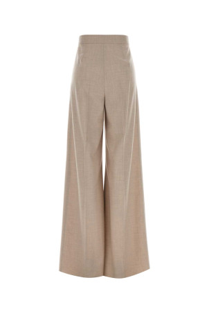 Sand stretch cashmere Zulia wide-leg pant Green MAX MARA (2521136012600)