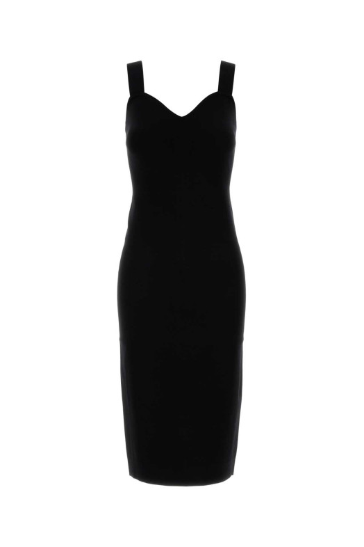 Black stretch viscose blend Teak dress MAX MARA (2521326021600)
