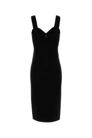 Black stretch viscose blend Teak dress MAX MARA (2521326021600)
