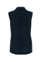 Льняной жилет «Bird» цвета «миднайт-блю» S MAXMARA (2619151013600) MAX MARA STUDIO