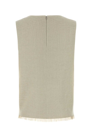 Sand stretch linen blend Anika tank top S MAXMARA (2619161053600)