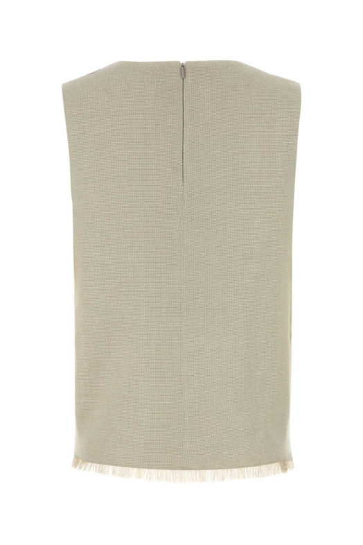 Sand stretch linen blend Anika tank top S MAXMARA (2619161053600)