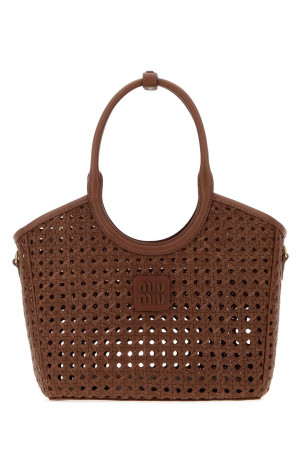 Brown leather handbag MIU MIU (5BA284VMWN2G7R)
