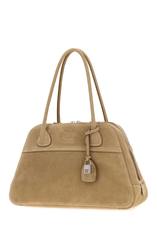 Beige suede Vivant shopping bag MIU MIU (5BB1962CSS)