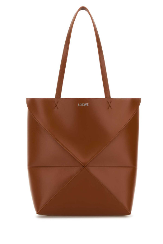 Caramel leather medium Puzzle Fold shopping bag LOEWE (A657G50X01)
