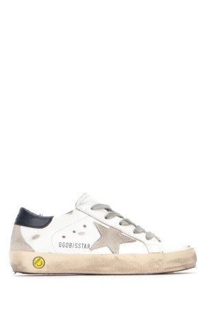 SUPER-STAR LEATHER UPPER AND HEEL SUEDE STAR AND S GOLDEN GOOSE KIDS (GYF00102F000414)
