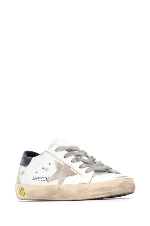 SUPER-STAR LEATHER UPPER AND HEEL SUEDE STAR AND S GOLDEN GOOSE KIDS (GYF00102F000414)