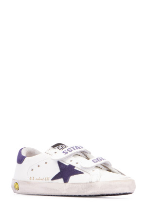 OLD SCHOOL LEATHER UPPER SUEDE STAR AND HEEL GOLDEN GOOSE KIDS (GYF00111F000418)