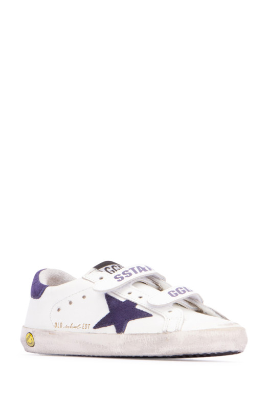 OLD SCHOOL LEATHER UPPER SUEDE STAR AND HEEL GOLDEN GOOSE KIDS (GYF00111F000418)