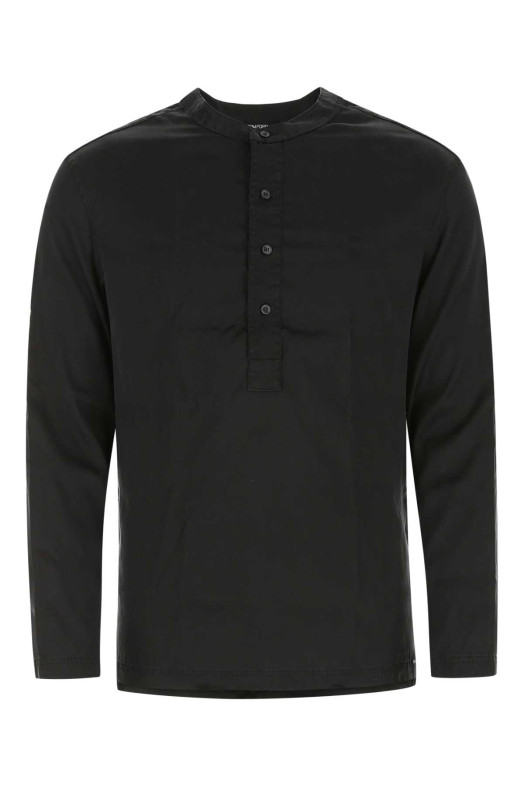 Black stretch satin pyjama shirt TOM FORD (T4H161010)