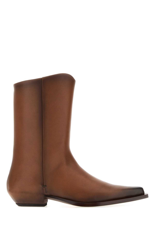 Brown leather Cheer boots CALVIN KLEIN COLLECTION (VY03417)