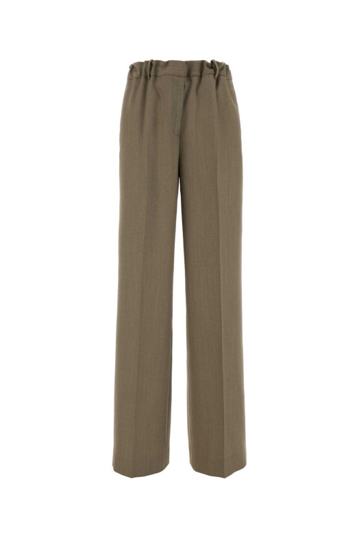 Cappuccino wool blend Fernanda pant CALVIN KLEIN COLLECTION (VY0S400)