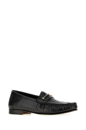 Black leather loafers TOM FORD (J1670LCL395P)