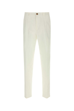 White cotton blend pant BRUNELLO CUCINELLI (MH262F1130)
