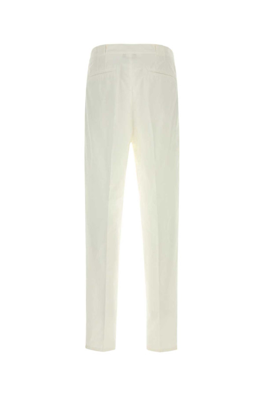 White cotton blend pant BRUNELLO CUCINELLI (MH262F1130)