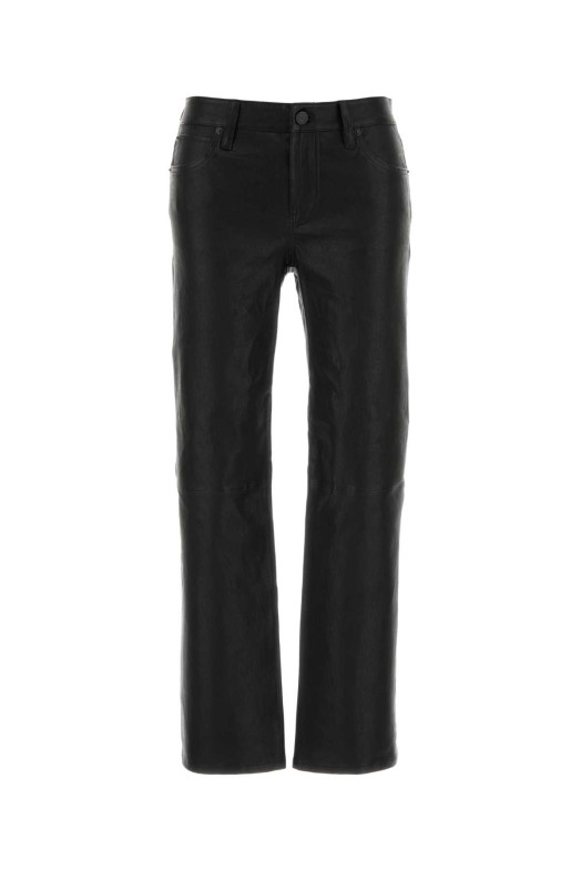 Black leather The Cigarette pant Black FRAME (WF26LPA011)