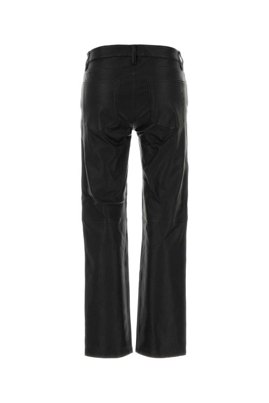 Black leather The Cigarette pant Black FRAME (WF26LPA011)