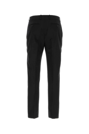 Black gabardine pant Black ALEXANDER MCQUEEN (735205QNAAQ)