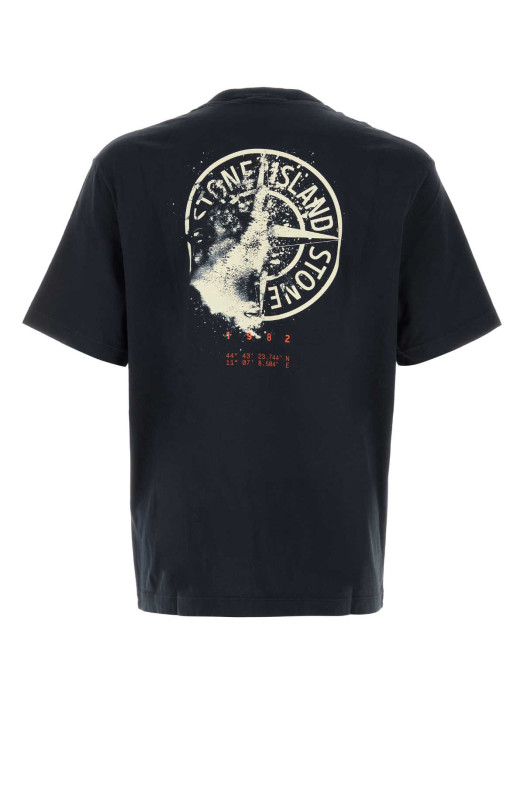 Navy blue cotton t-shirt STONE ISLAND (L2S152100001S0534)