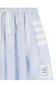 '4-Bar' Oxford pleated skirt BLUE