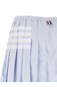 '4-Bar' Oxford pleated skirt BLUE