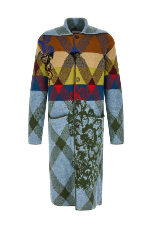 Patchwork intarsia cardigan Multicolor