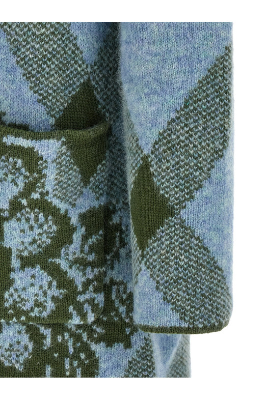 Patchwork intarsia cardigan Multicolor