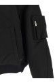 Zipped bomber jacket Black
