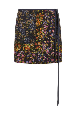 Patchwork wrap skirt Multicolor
