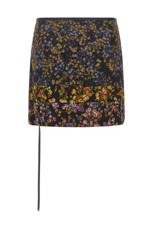 Patchwork wrap skirt Multicolor