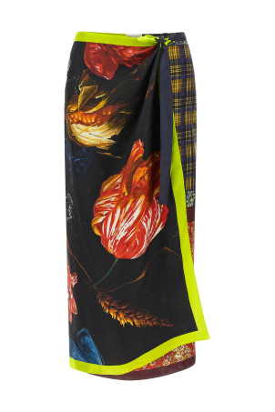 Wrap sarong skirt Multicolor