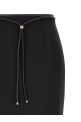 Skirt with drawstring belt Black