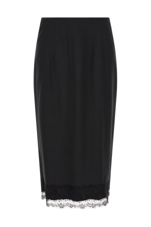Lace sheath skirt  Black