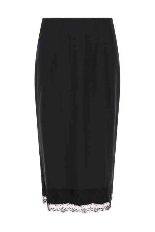 Lace sheath skirt  Black