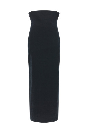 'Allow' long skirt with zip Black