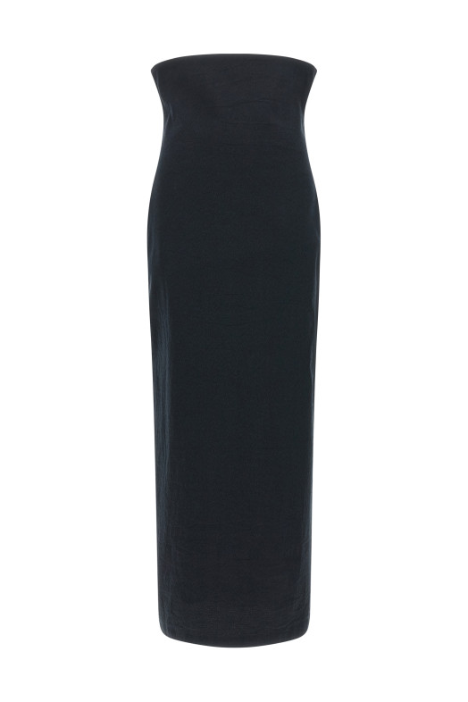 'Allow' long skirt with zip Black