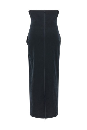 'Allow' long skirt with zip Black