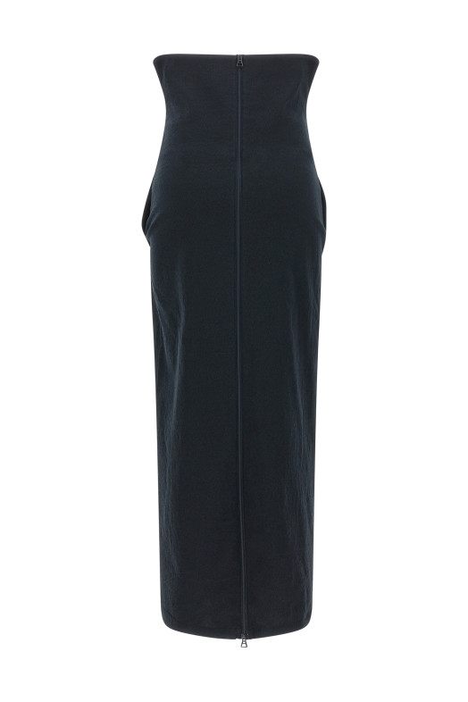 'Allow' long skirt with zip Black