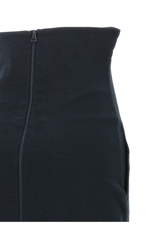 'Allow' long skirt with zip Black