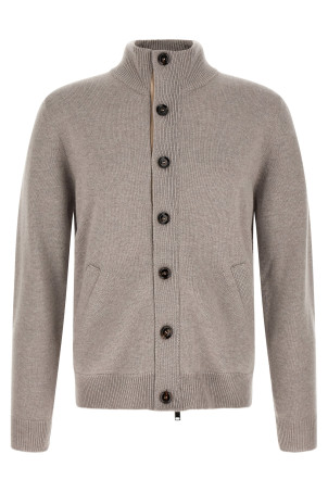 Cardigan with price list collar Beige